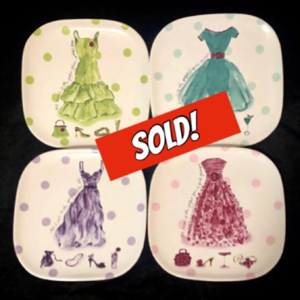 ROSANNA DESSERT SALAD SERVING FASHION PLATES BOXED